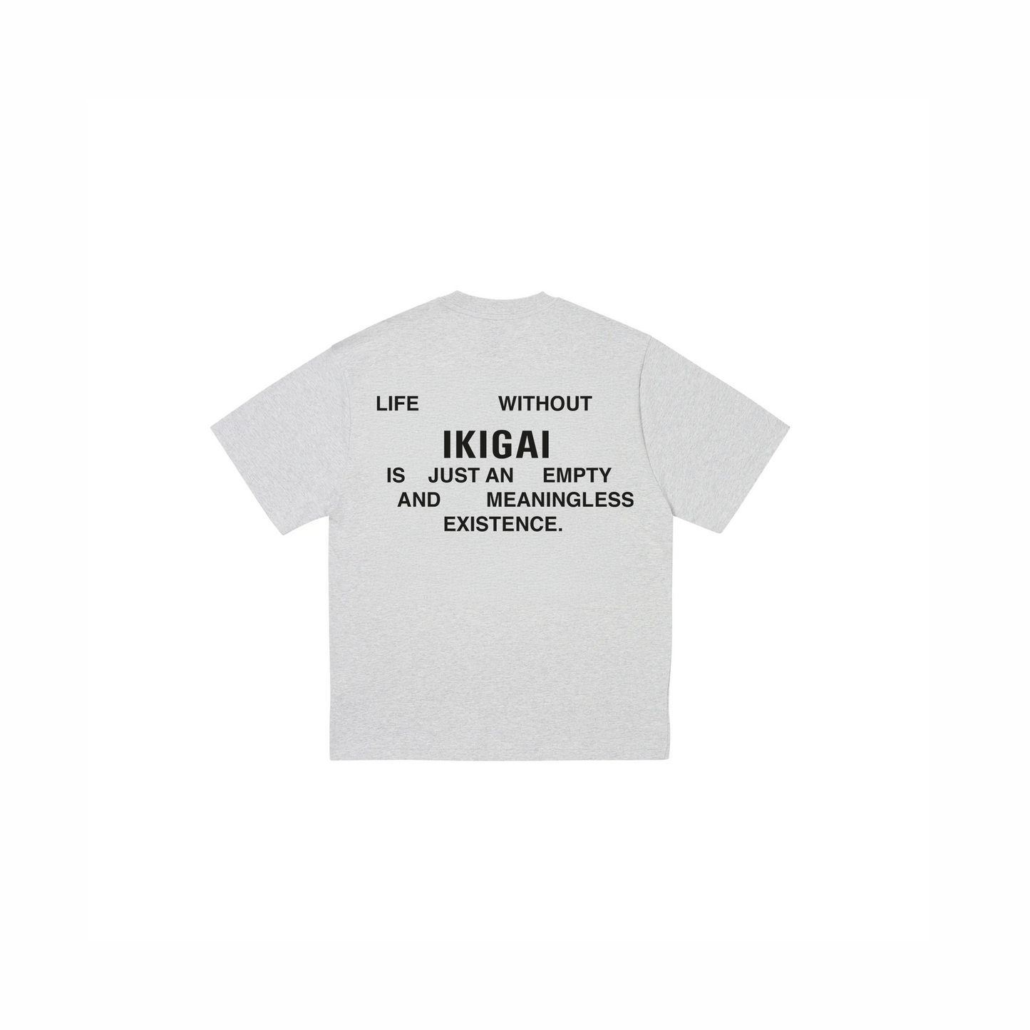 TSHIRT DROP 8 IKIGAI KANJI GRIS
