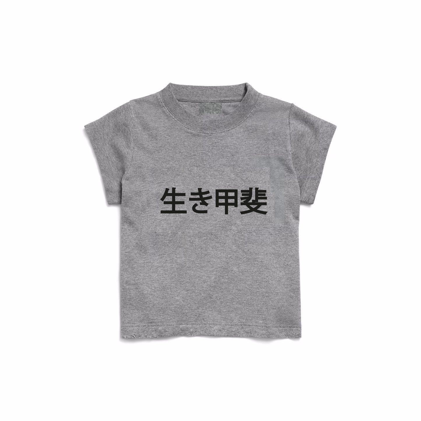 TSHIRT DROP 8 IKIGAI KANJI CROPPED FIT GRIS