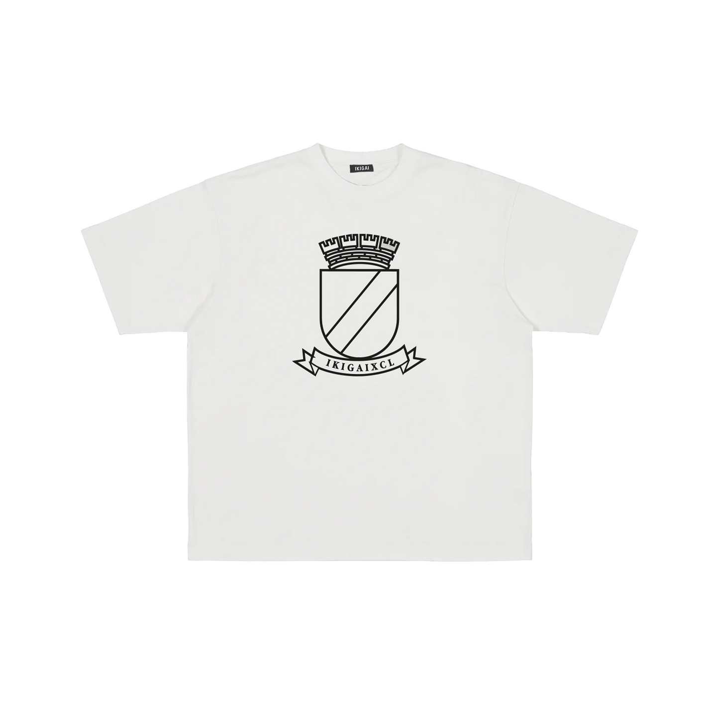 DROP X TSHIRT IKIGAI ESCUDO - BLANCO