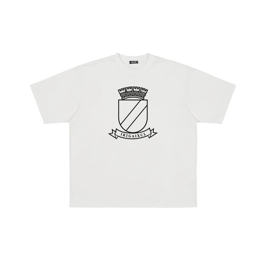 DROP X TSHIRT IKIGAI ESCUDO - BLANCO