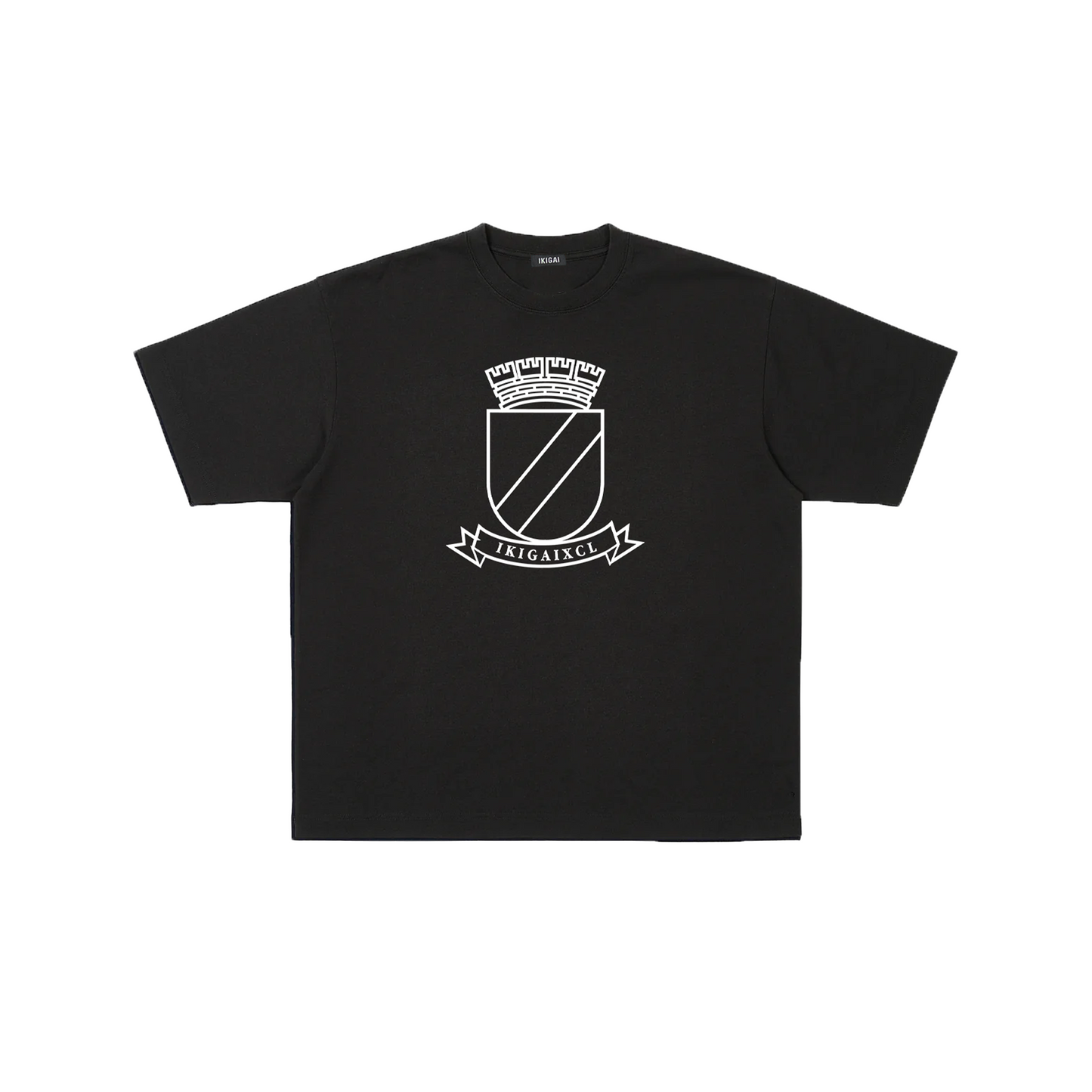 DROP X TSHIRT IKIGAI ESCUDO - NEGRO
