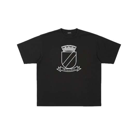 DROP X TSHIRT IKIGAI ESCUDO - NEGRO