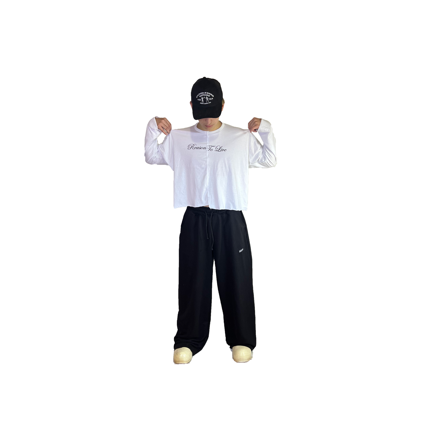 DROP X PANTALÓN DE BUZO EXTRA BAGGY - NEGRO