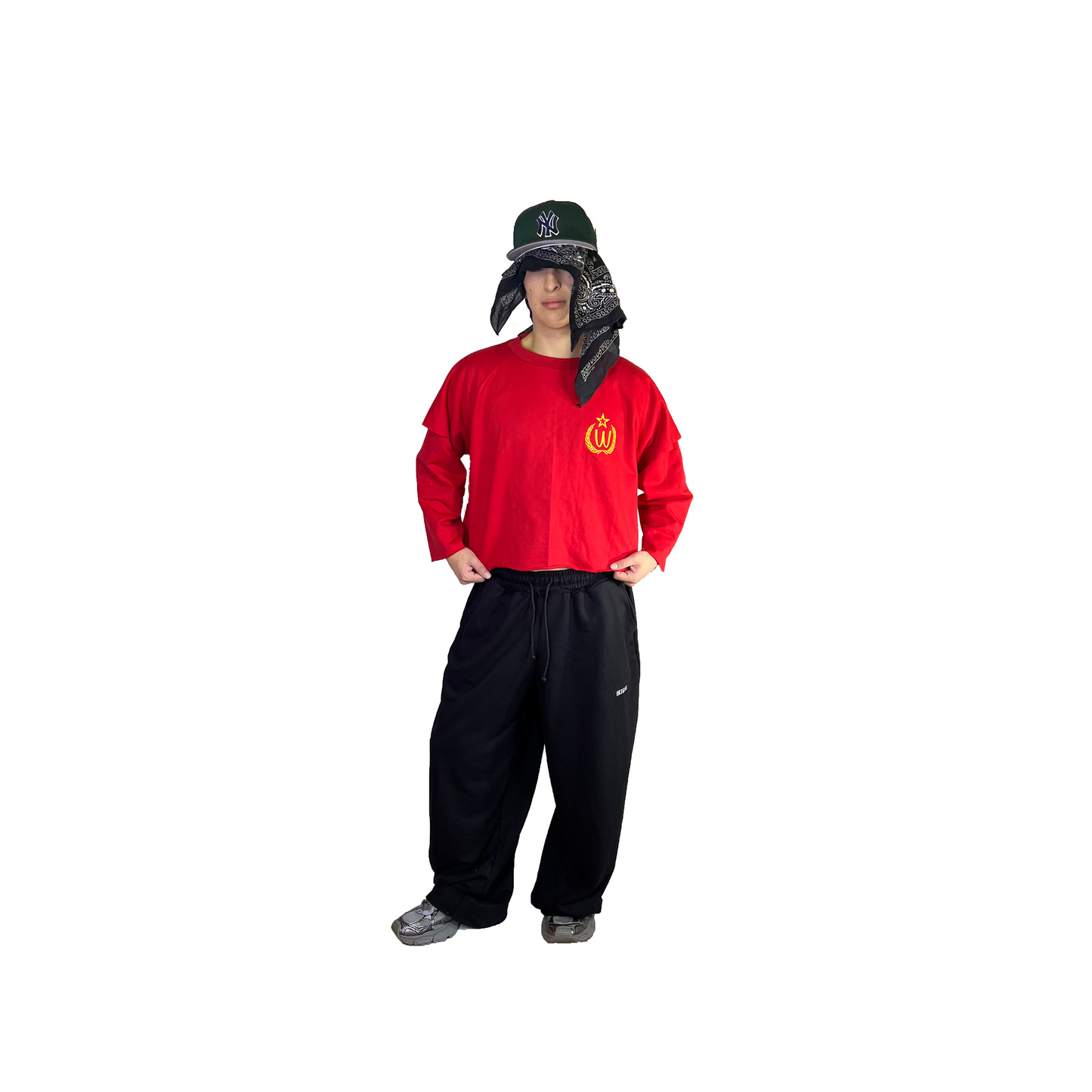 DROP X PANTALÓN DE BUZO EXTRA BAGGY - NEGRO