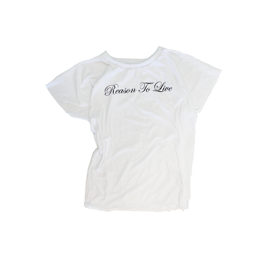 DROP X TSHIRT SLIM FIT REASON TO LIVE - BLANCO