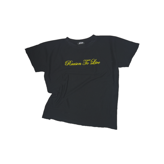 DROP X TSHIRT SLIM FIT REASON TO LIVE - NEGRO