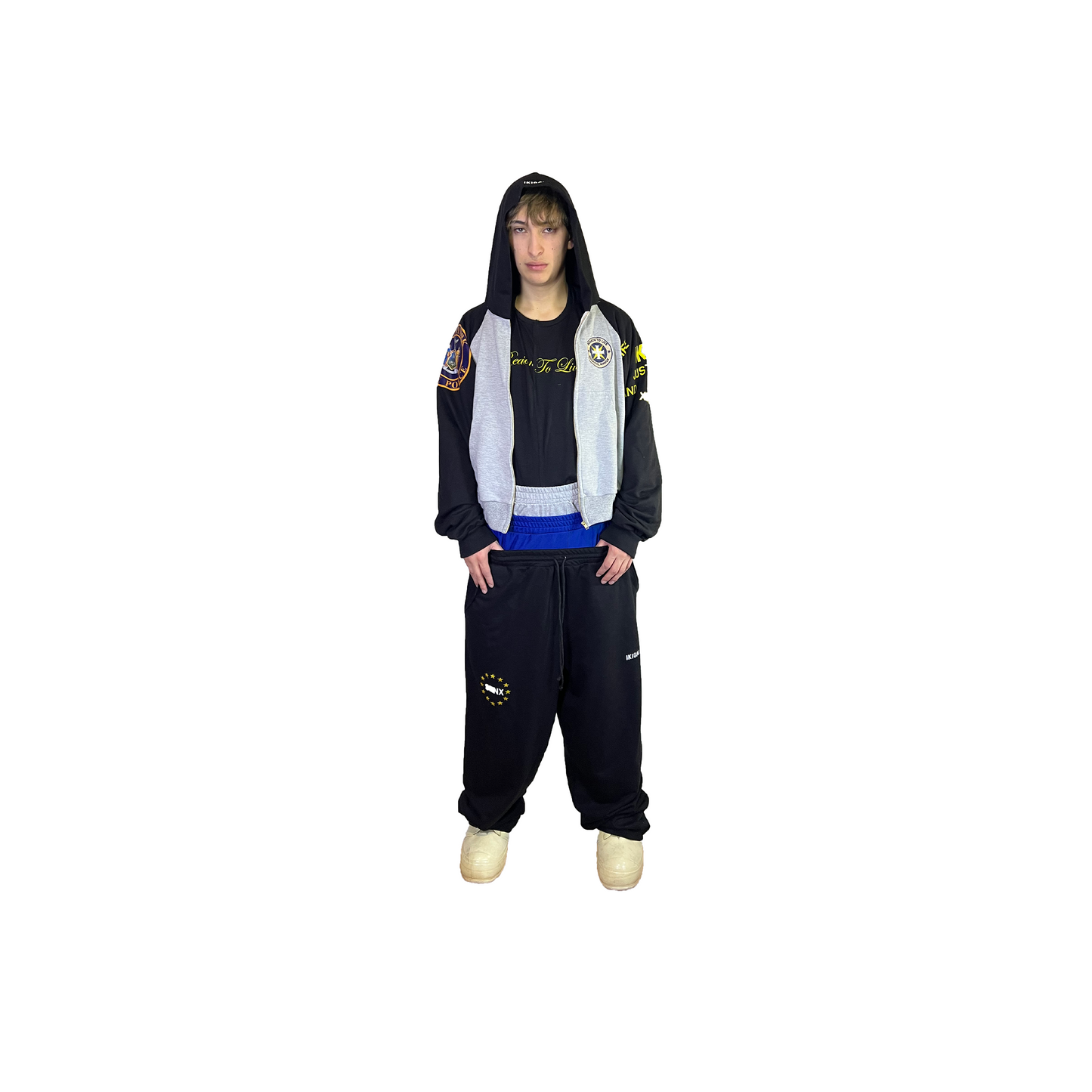 DROP X HOODIE ZIP UP RECONSTRUIDO - GRIS MELANGE