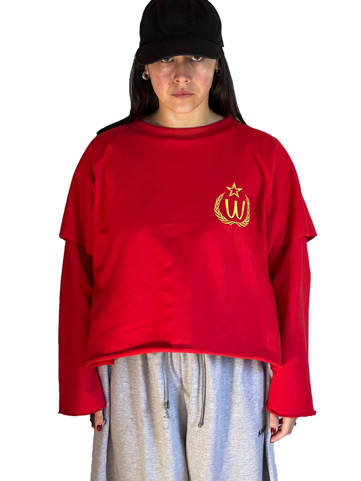 CREWNECK RECONSTRUIDO "W" - ROJO