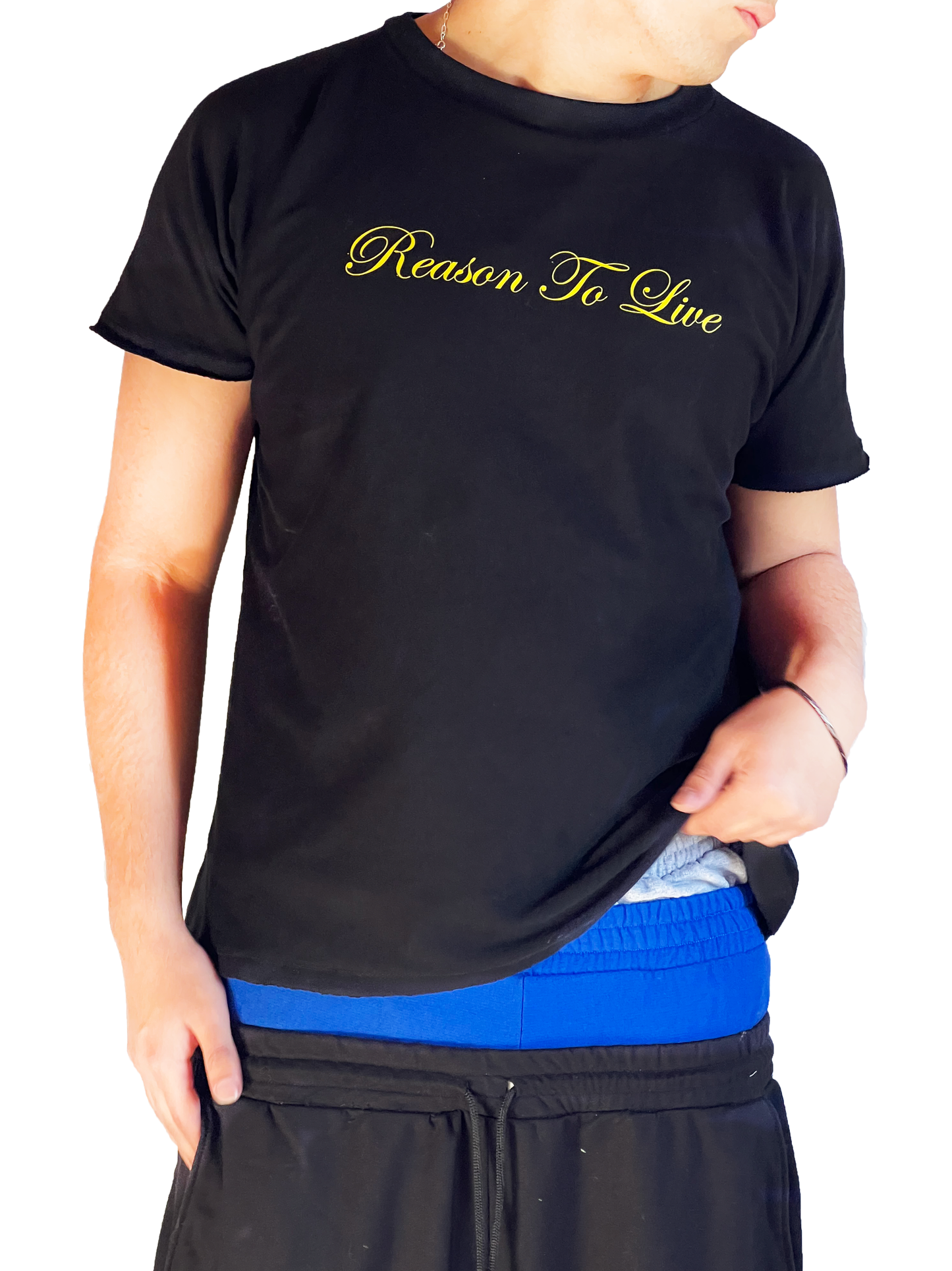 DROP X TSHIRT SLIM FIT REASON TO LIVE - NEGRO