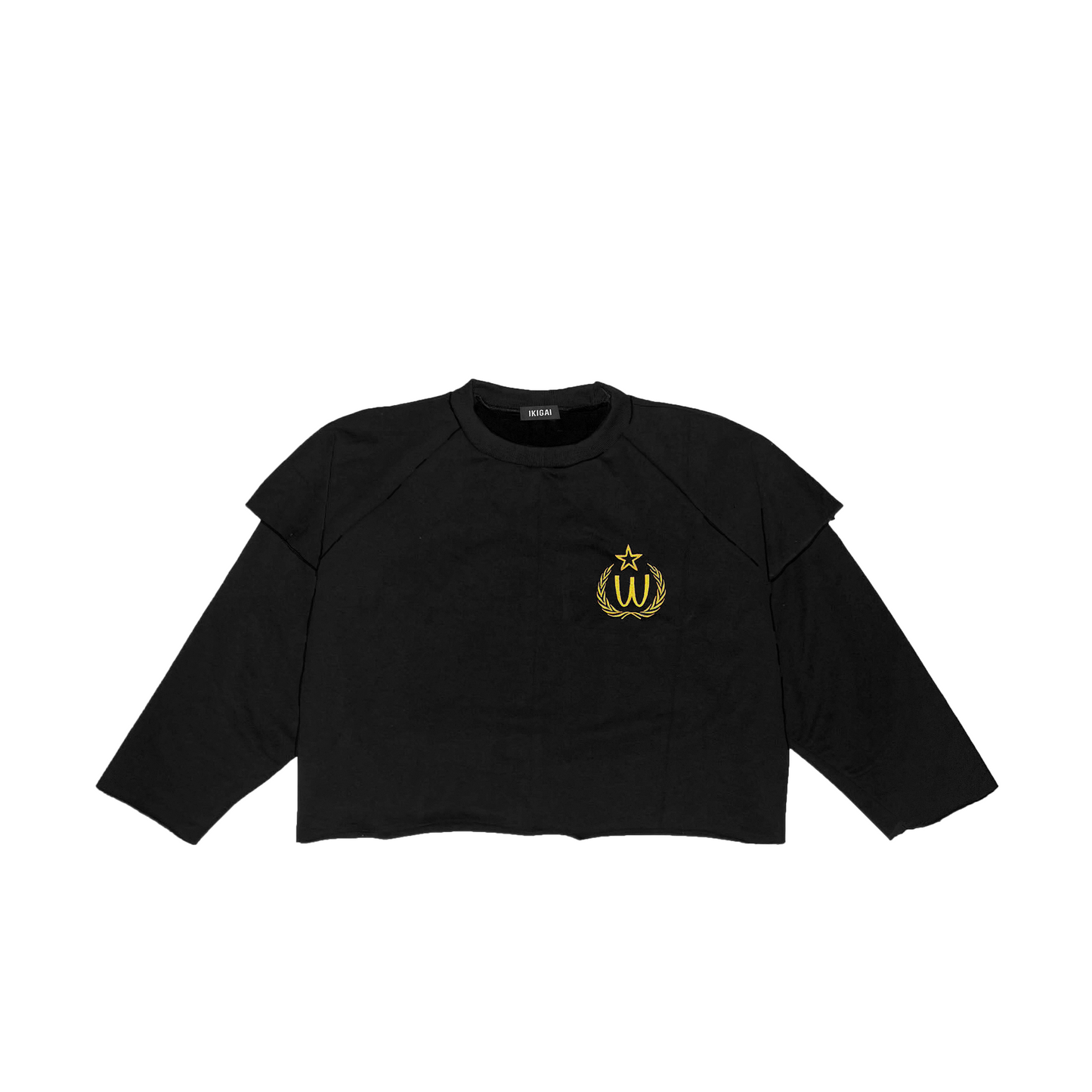 CREWNECK RECONSTRUIDO "W" - NEGRO