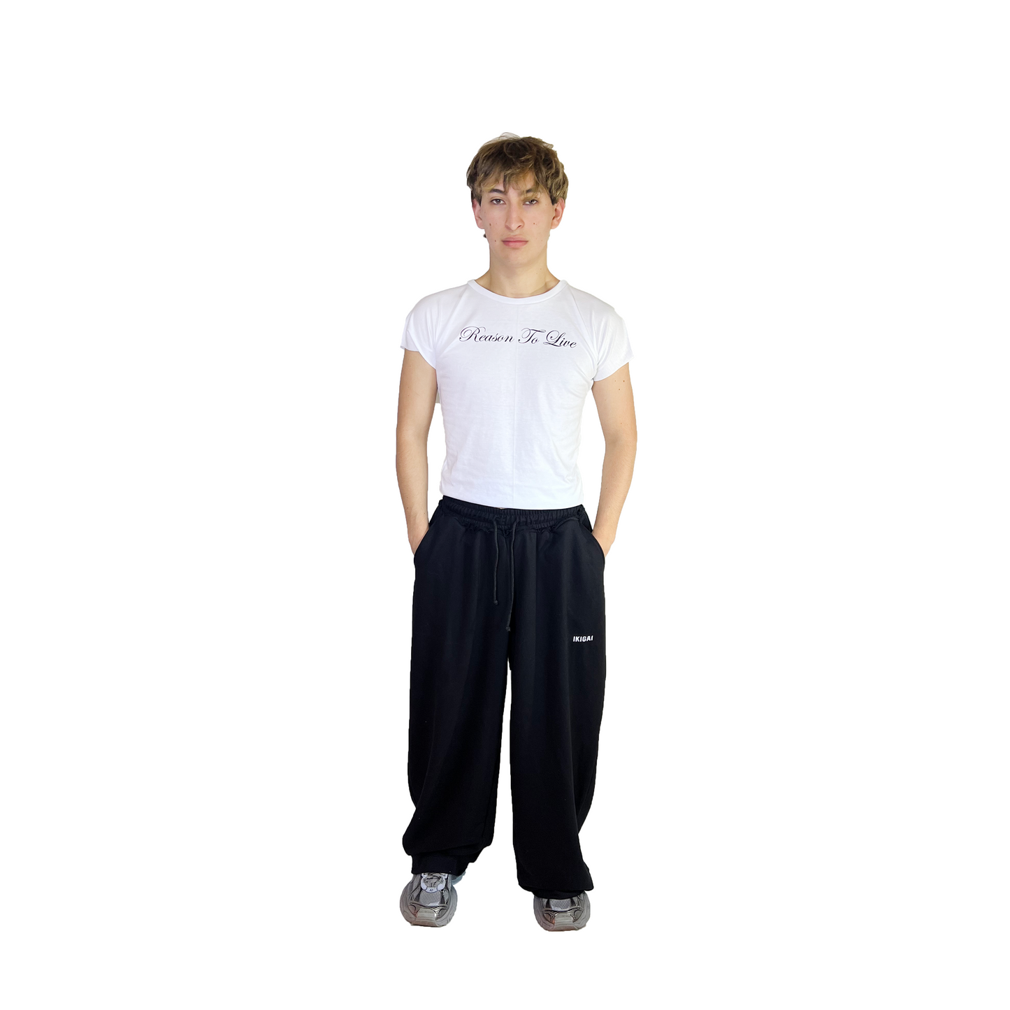 DROP X PANTALÓN DE BUZO EXTRA BAGGY - NEGRO