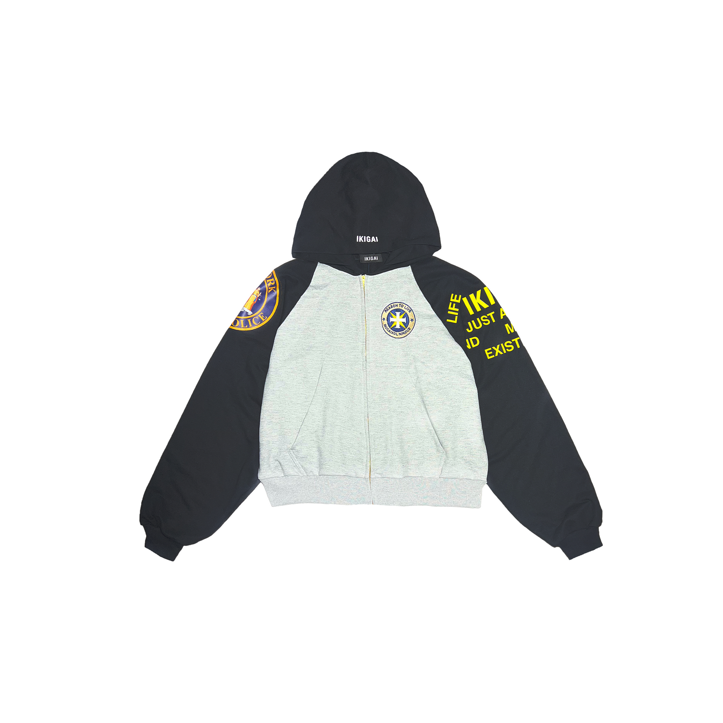 DROP X HOODIE ZIP UP RECONSTRUIDO - GRIS MELANGE