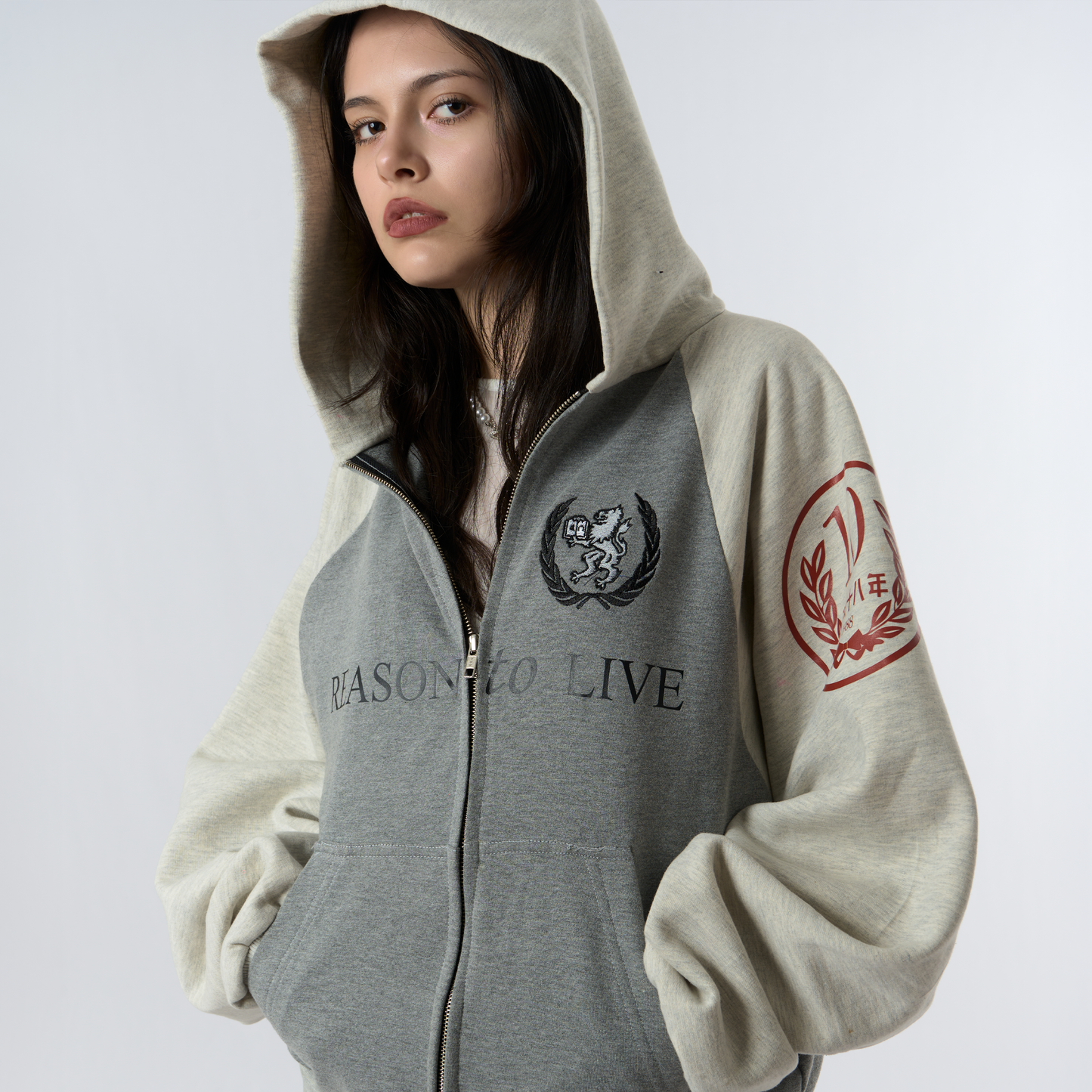 DROP 11 HOODIE RTL ZIP UP MELANGE