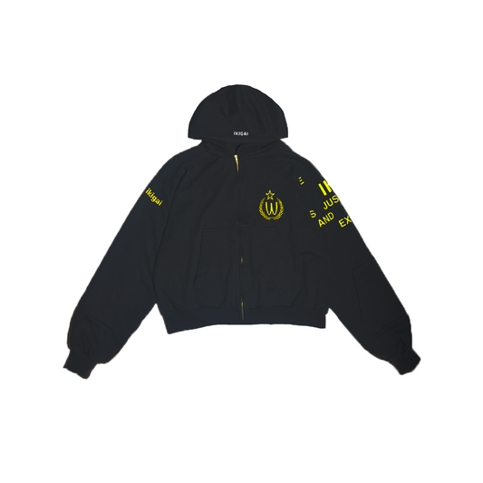 09 DROP HOODIE NEGRO "W"